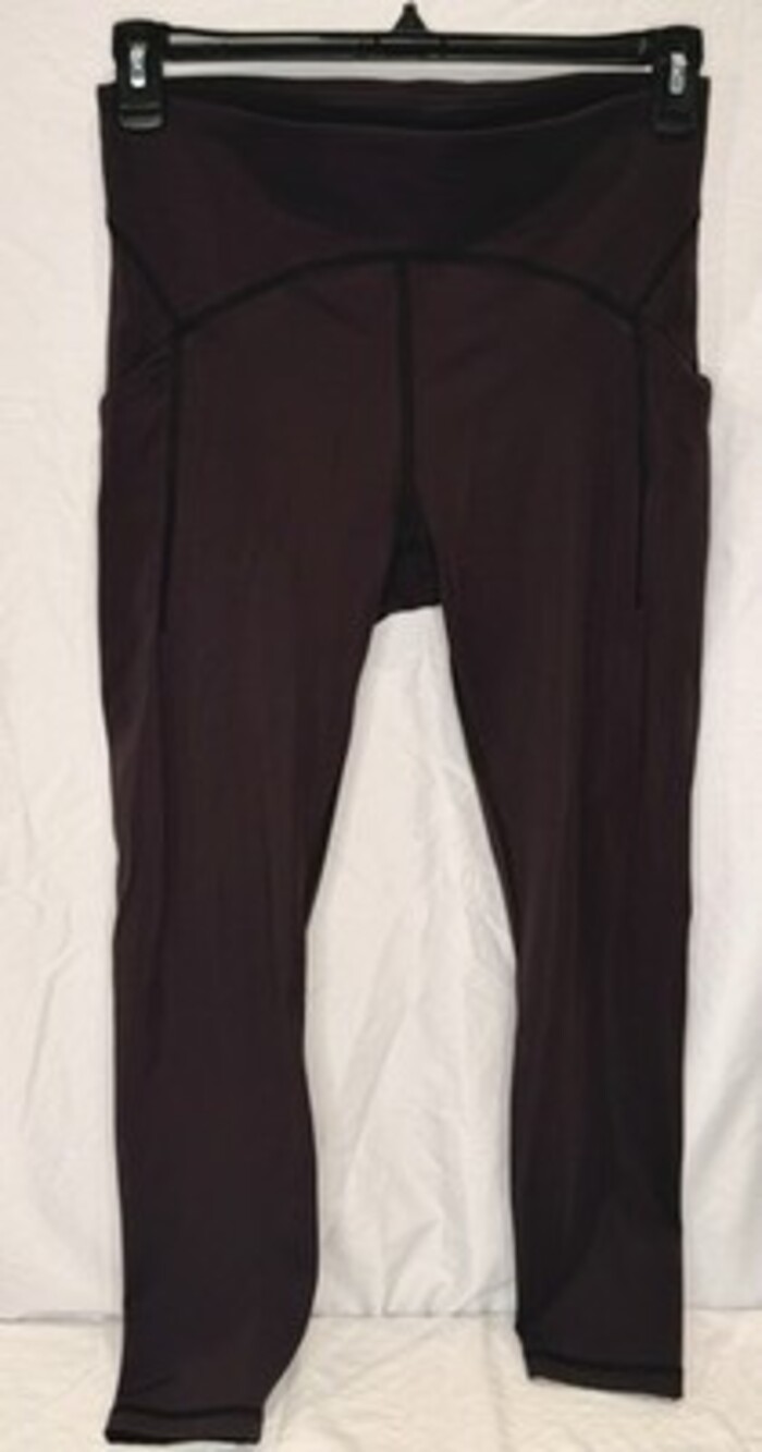 Lululemon Leggings Sz 10 Charcoal Gray High Rise Pocket Yoga Pants Athleisure